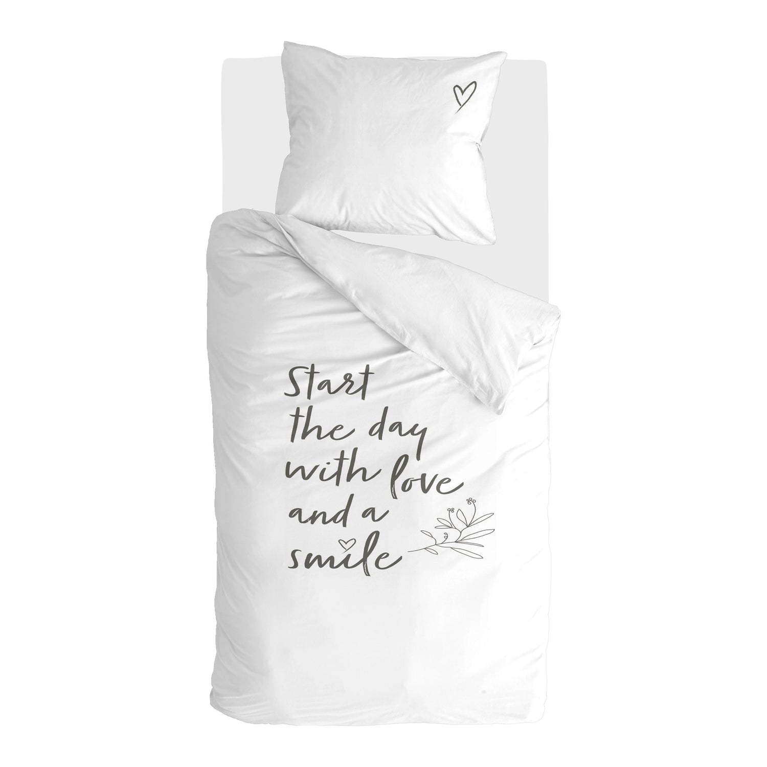 Walra Smile with Love Dekbedovertrek 140 x 220/240 cm - Wit