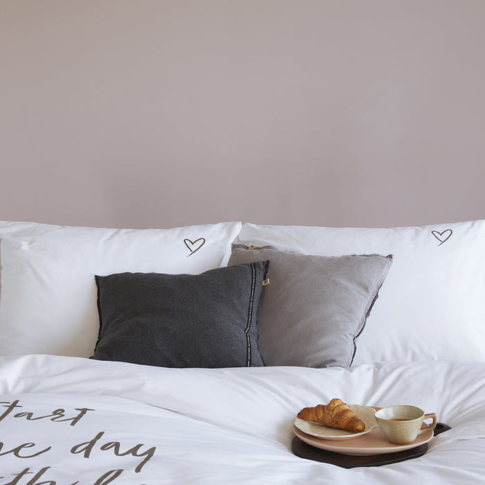 Walra Smile with Love Dekbedovertrek 140 x 220/240 cm - Wit