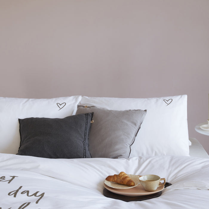 Walra Smile with Love Dekbedovertrek 200 x 220/240 cm - Wit