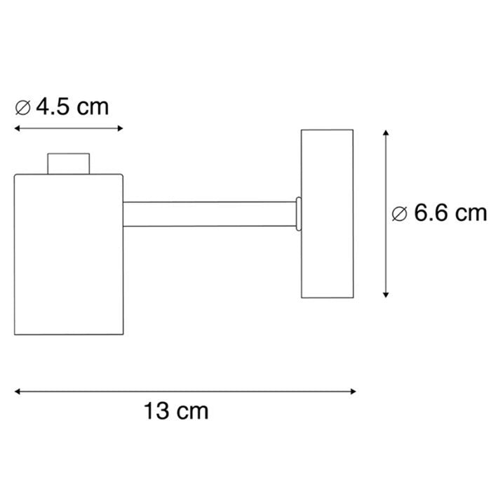QAZQA LED Wandlamp facil - Zwart - Design - D 13cm