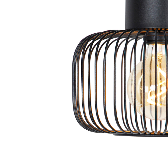 QAZQA Hanglamp baya - Zwart - Design - L 120cm