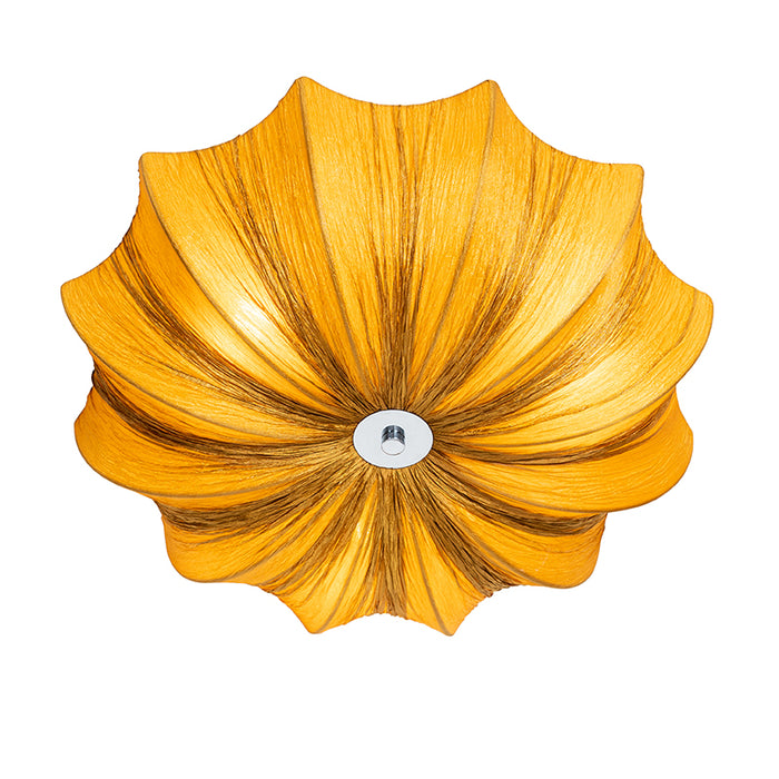 QAZQA Japandi plafondlamp goud zijden 52cm 3-lichts - Plu