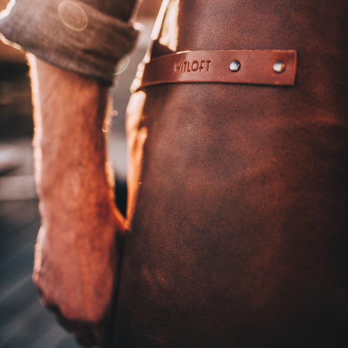 Witloft Leren Schort - Cognac