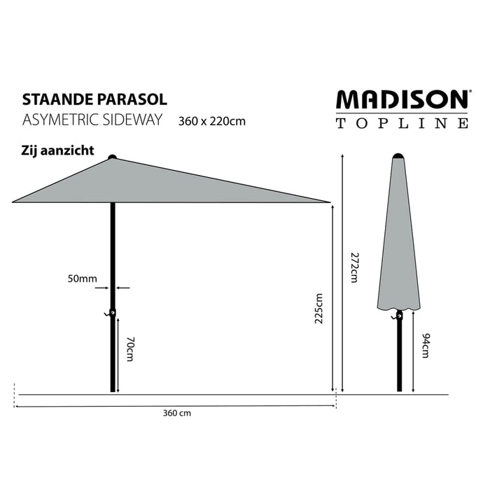 Madison Parasol Grijs