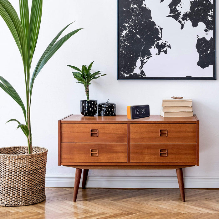 NeXtime - NeXtime - Flip Klok  - Tafel of Wandklok -Oranje|Zwart