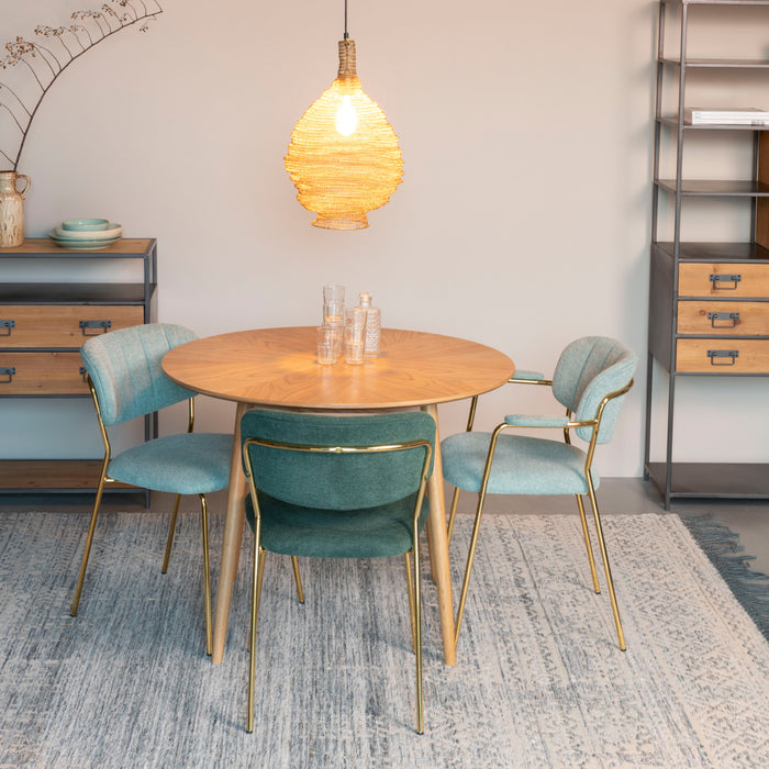 by fonQ basic Finn Eettafel - Ø 100 cm - Bruin