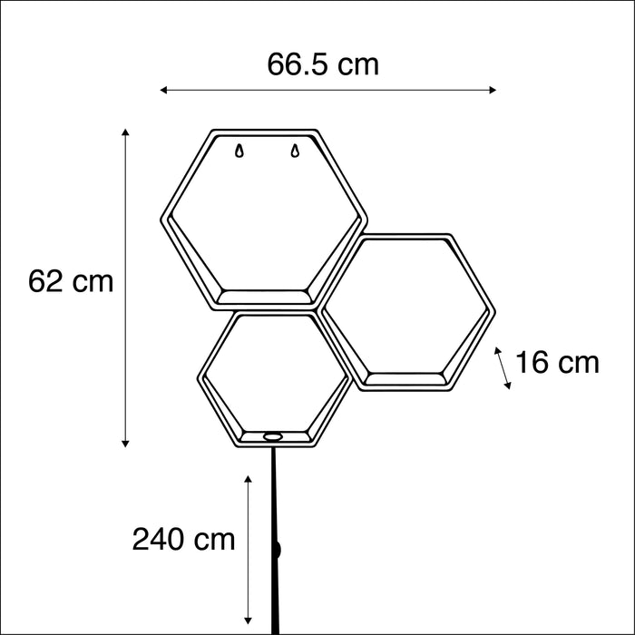 QAZQA Wandlamp comb wl - Roestbruin - Klassiek | Antiek - L 665mm