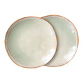 HKliving 70's Ceramics Bord Ø 22 cm - Set van 2 - Mist
