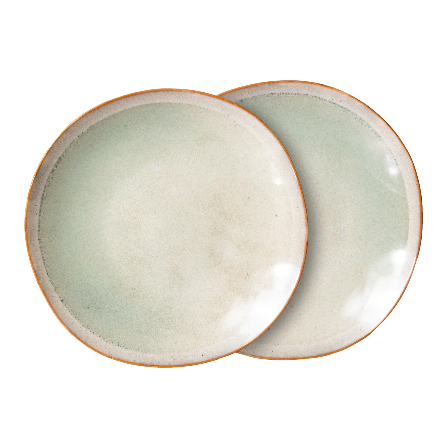 HKliving 70's Ceramics Bord Ø 22 cm - Set van 2 - Mist