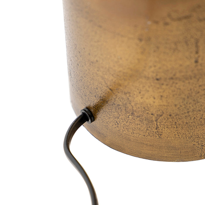 QAZQA Art deco tafellamp met velours kap groen 35 cm - Diverso