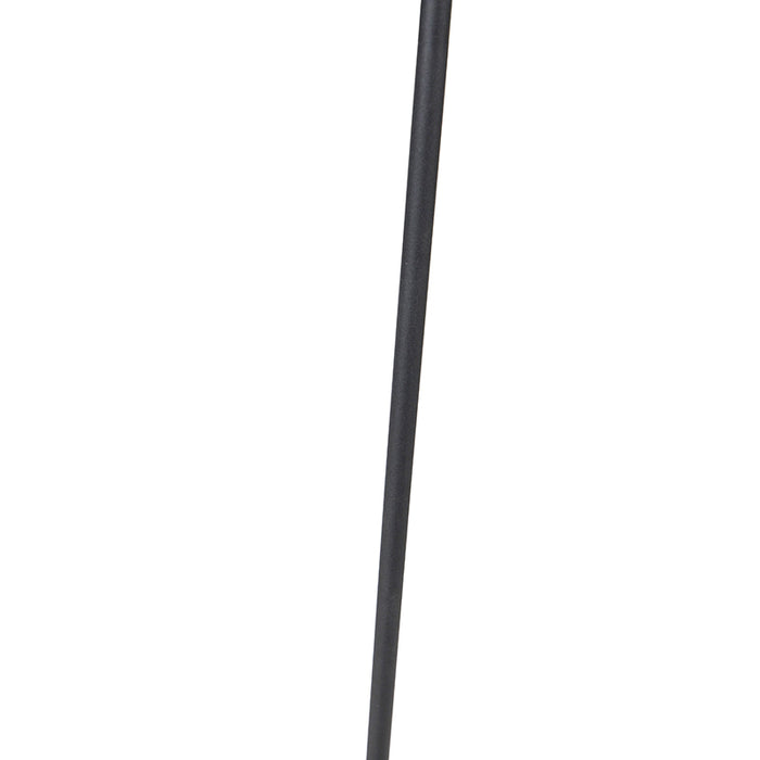 QAZQA Industriële vloerlamp zwart 2-lichts - Suplux