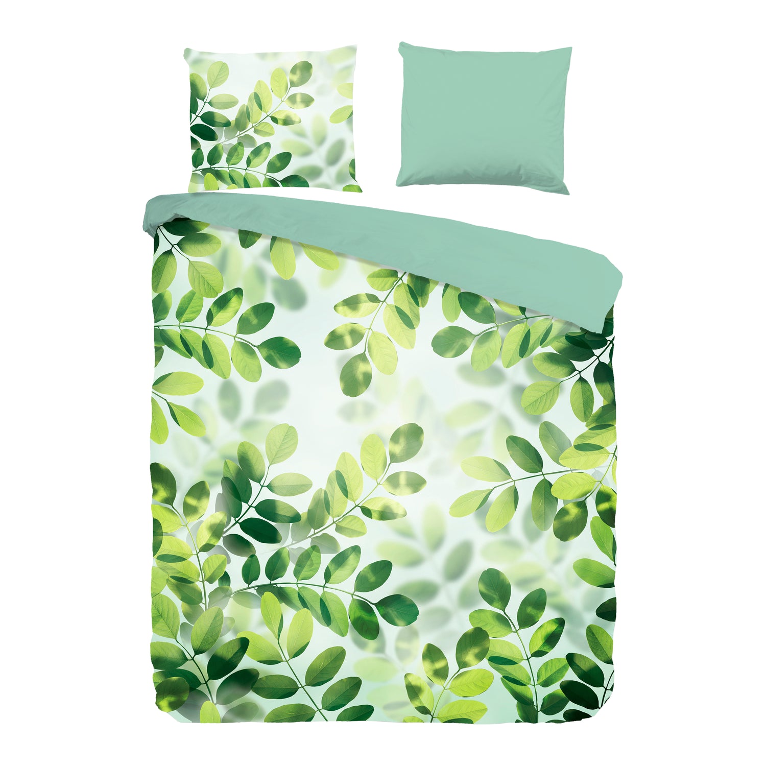 Good Morning Sunny Leaves Dekbedovertrek 200 x 220 cm - Groen