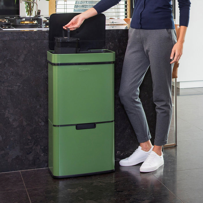 Homra Nexo Afvalemmer met Sensor 72 Liter (48+12+12 Liter) - Groen