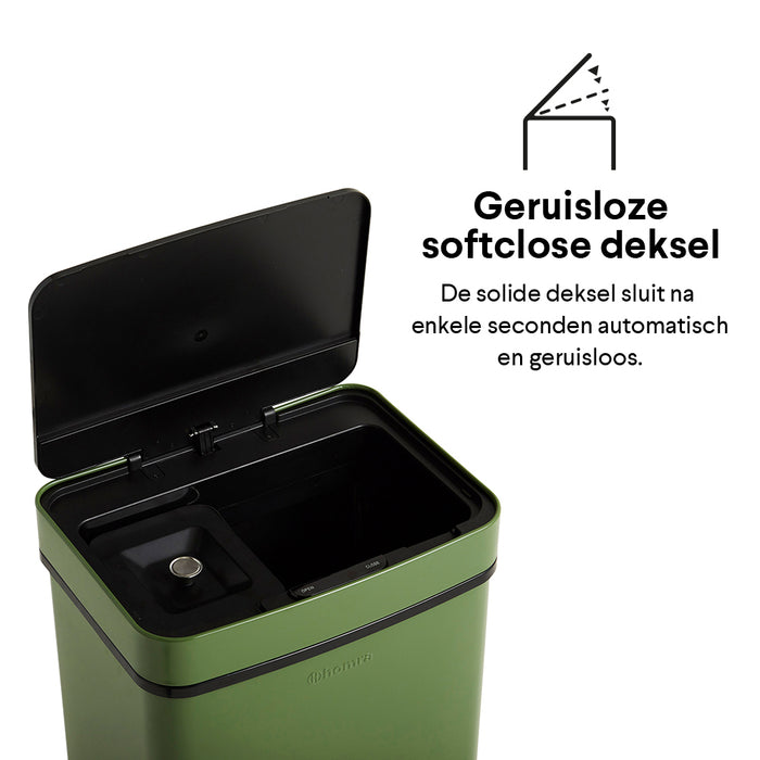 Homra Nexo Afvalemmer met Sensor 72 Liter (48+12+12 Liter) - Groen