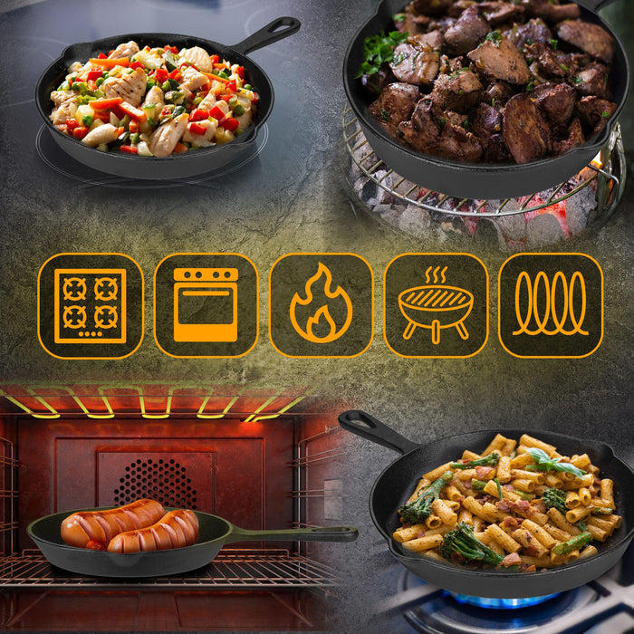 CLP Gietijzeren pannenset 3 stuks