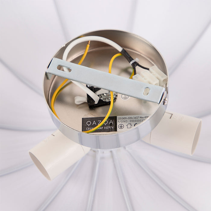 QAZQA Plafondlamp plu - Wit - Design - D 520mm