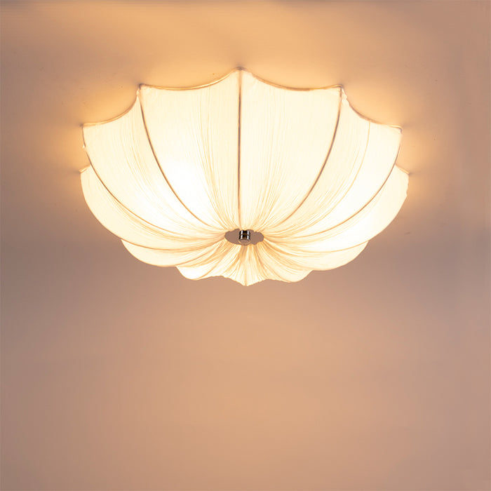 QAZQA Plafondlamp plu - Wit - Design - D 520mm