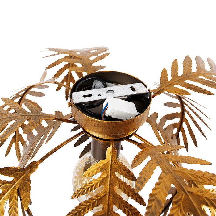 QAZQA Vintage plafondlamp goud 45 cm rond - Botanica