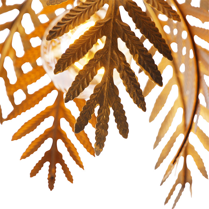 QAZQA Vintage plafondlamp goud 45 cm rond - Botanica