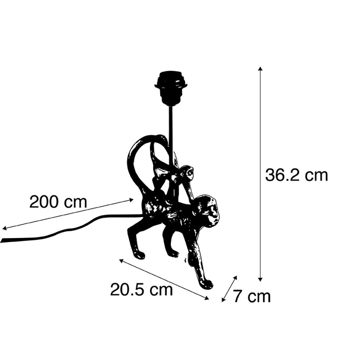 QAZQA Tafellamp animal - Goud|messing - Landelijk - L 205mm