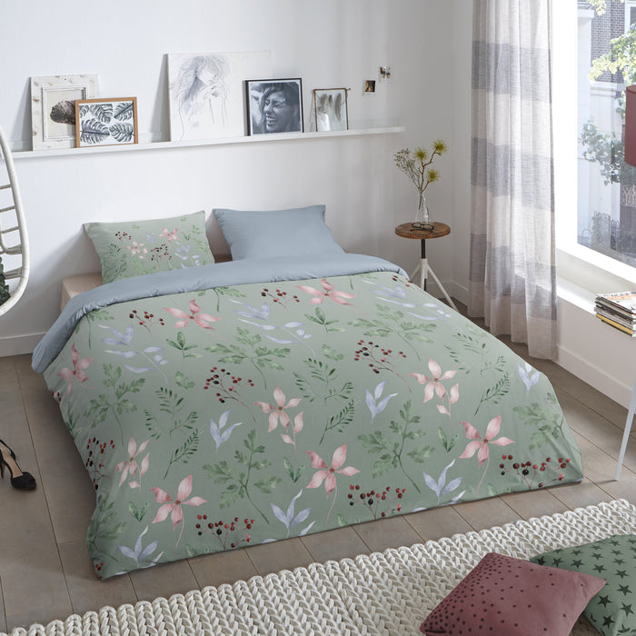 Good Morning Tirsa Dekbedovertrek 200 x 220 cm - Groen