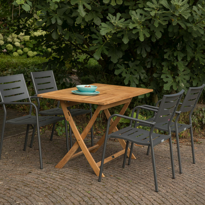 WOOOD Folding Inklaptafel Tuin - Teak - Naturel - 75x120x70