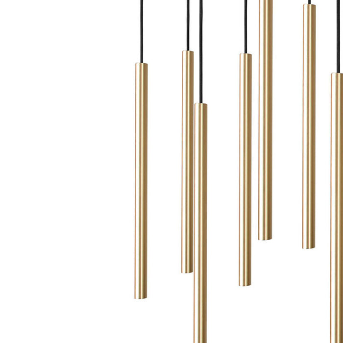 Nowodvorski Hanglamp Laser Brass 10 lichts L 78 cm B 20 cm zwart - mes