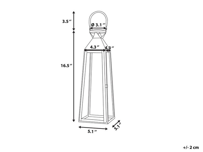 Beliani - CRETE S - Lantaarn - Zwart - RVS