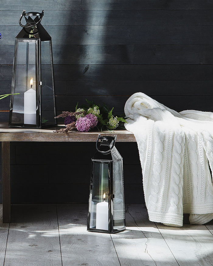 Beliani - CRETE S - Lantaarn - Zwart - RVS