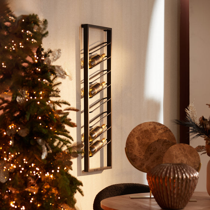 Light & Living Wijnrek Amore - Zwart - 8 Flessen