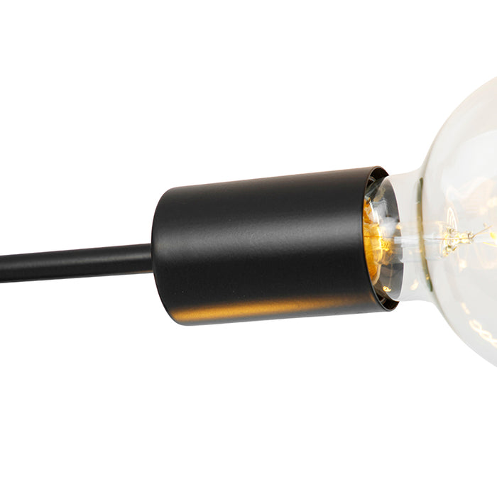 QAZQA Design plafondlamp zwart 6-lichts - Sputnik