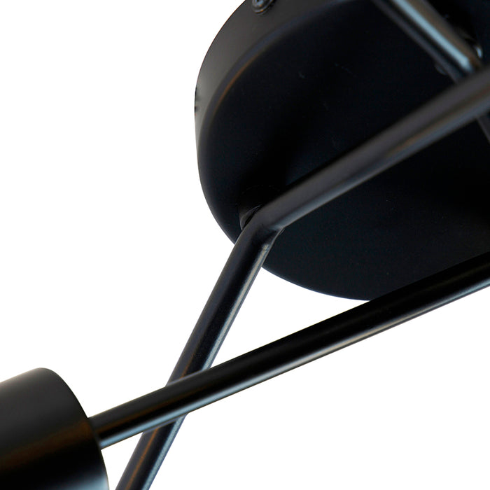 QAZQA Design plafondlamp zwart 6-lichts - Sputnik