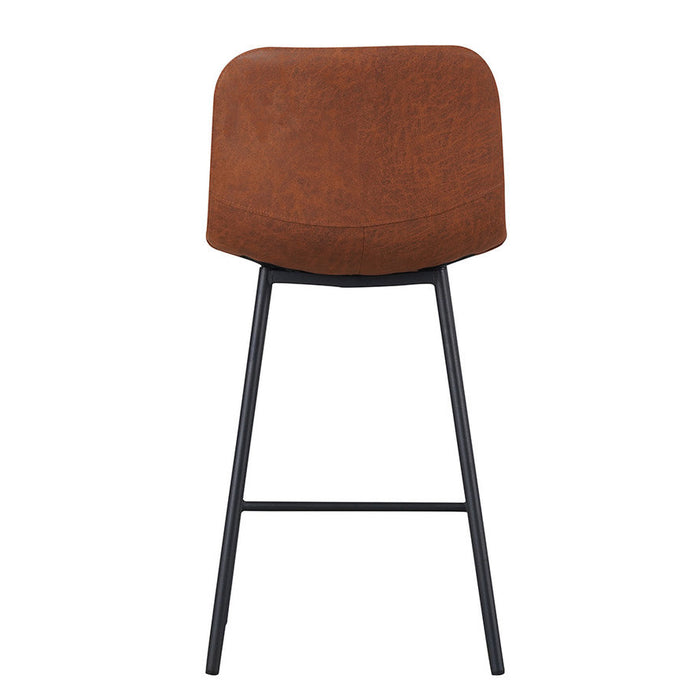 Bronx71 Industriële barkruk Mikky cognac leer 68 - 79 cm - Barkrukken