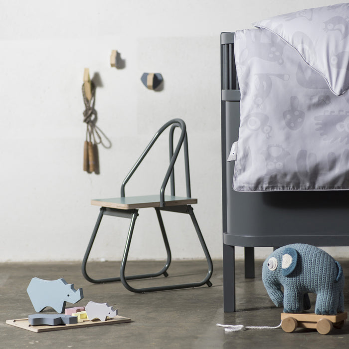 Sebra Ledikant En Peuterbed Grijs