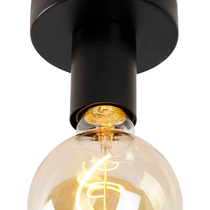 QAZQA Moderne plafondlamp zwart 9 cm - Facil