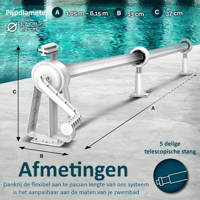 Sens Design Oprolsysteem voor dekzeil en zwembadzeil