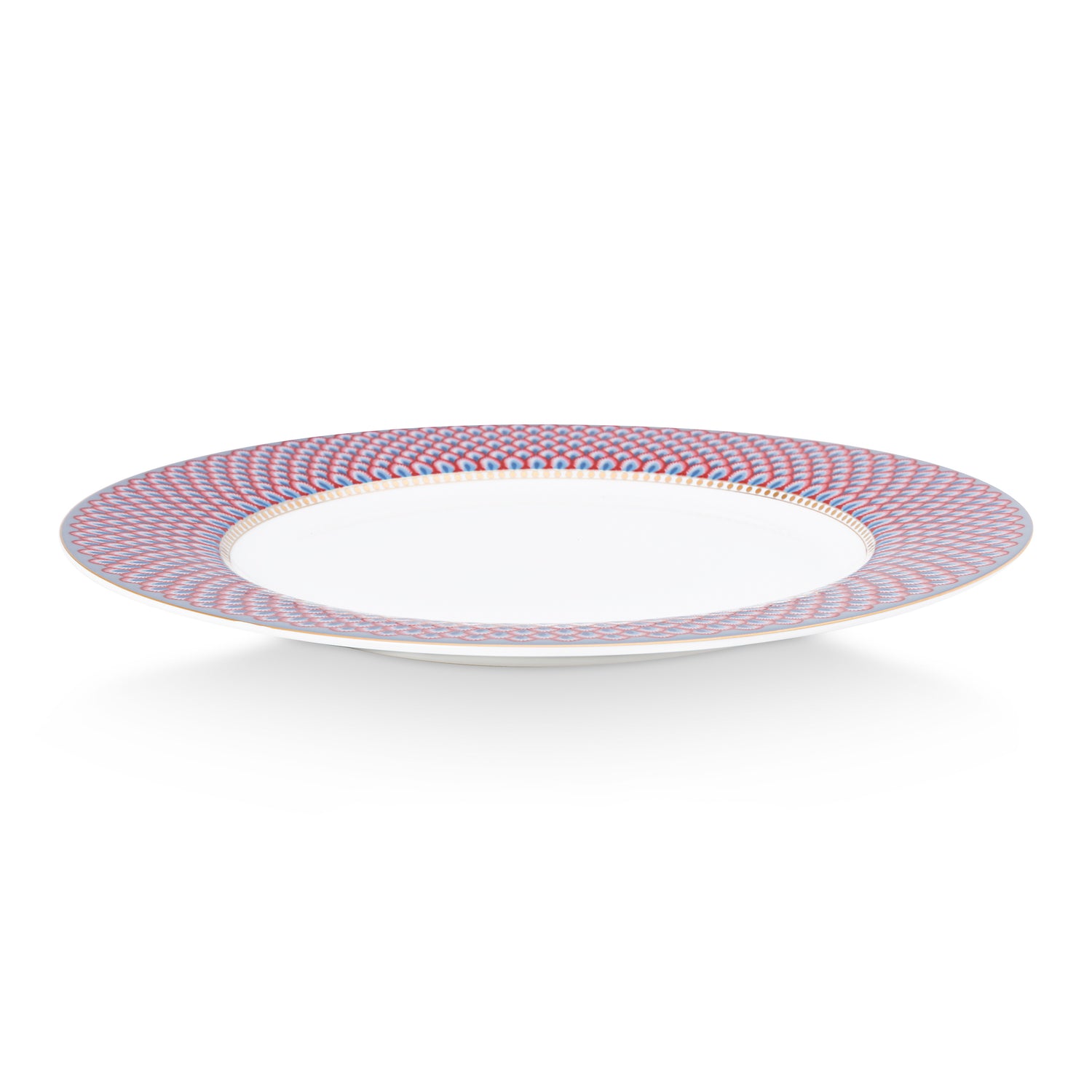 Pip Studio Flower Festival Bord Ø 26,5 cm - Lichtblauw/Rood