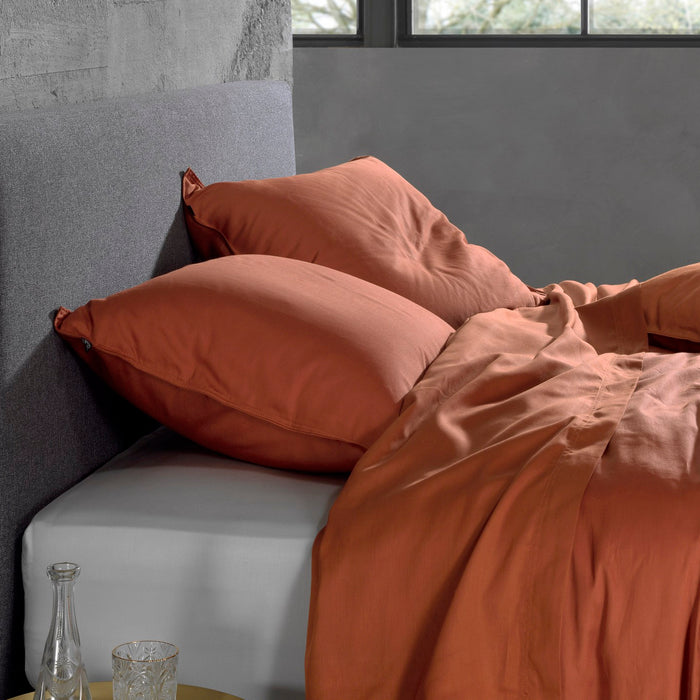 Zo Home Satinado Kussensloop Katoen Satijn - copper orange 50x50cm