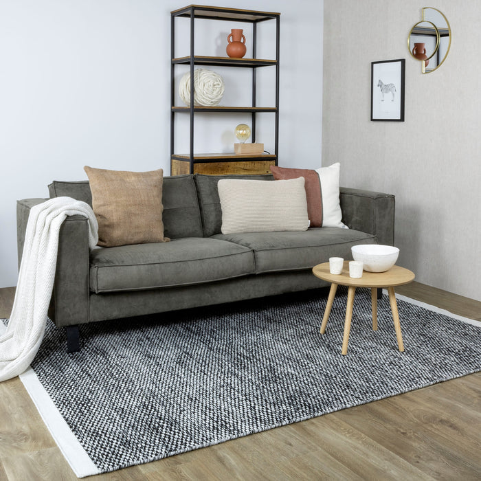 Momo Rugs Vaasa Vloerkleed 200 x 140 cm - Zwart/Wit
