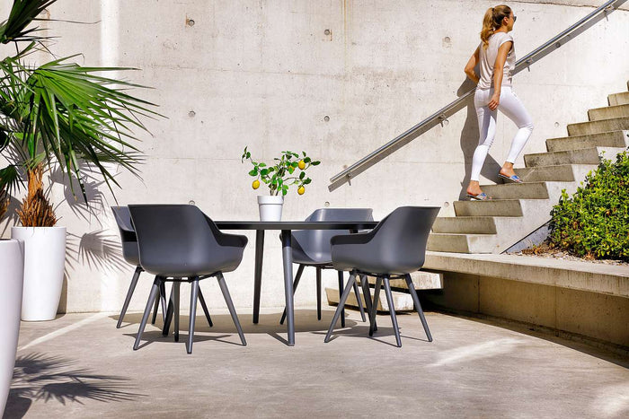 Hartman Sophie Studio HPL Tuintafel Ø 128 cm - Antraciet