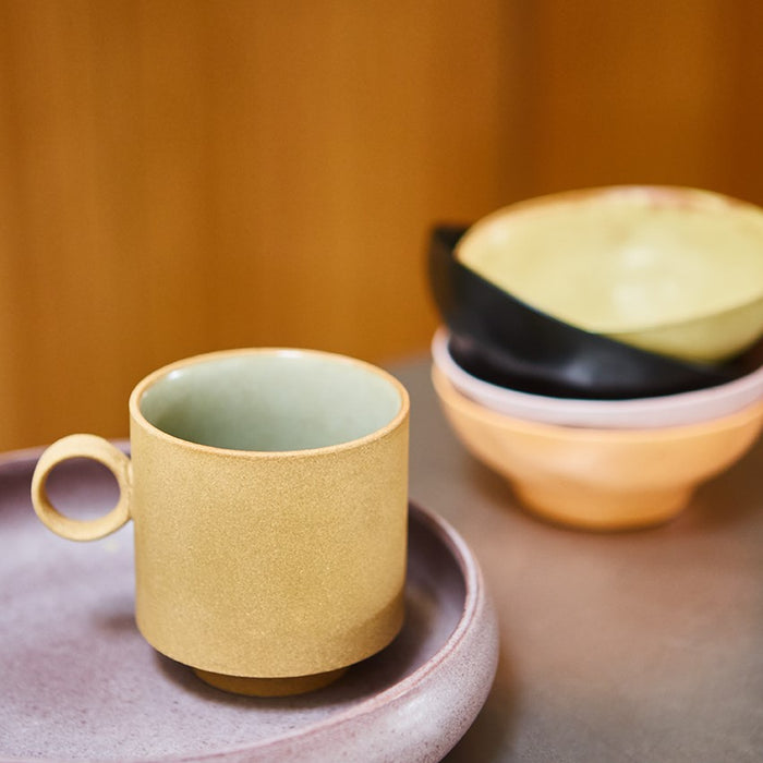 HKliving Bold & Basic Kom Ø 12,5 cm - Set van 4