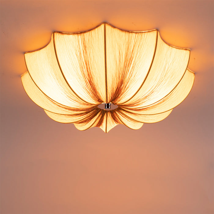 QAZQA Plafondlamp plu - Beige - Design - D 520mm