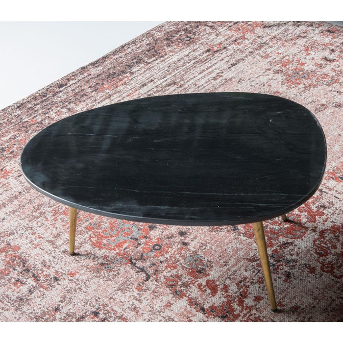 Livingfurn Salontafel Organic Marble 70cm Marmer | Gecoat Staal