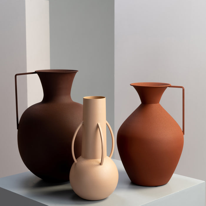 POLSPOTTEN Roman Vaas Set van 3 - Bruin