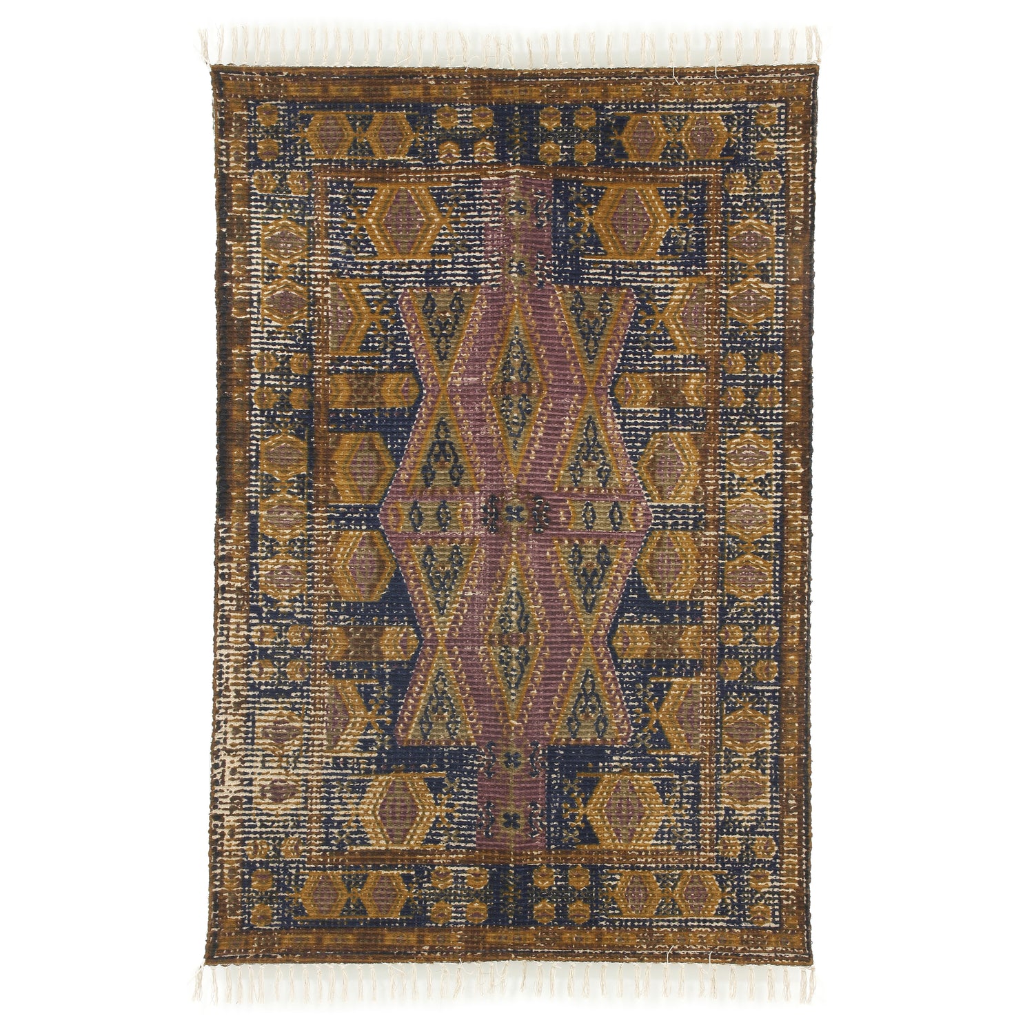 HKliving Stonewashed Vloerkleed Yellow