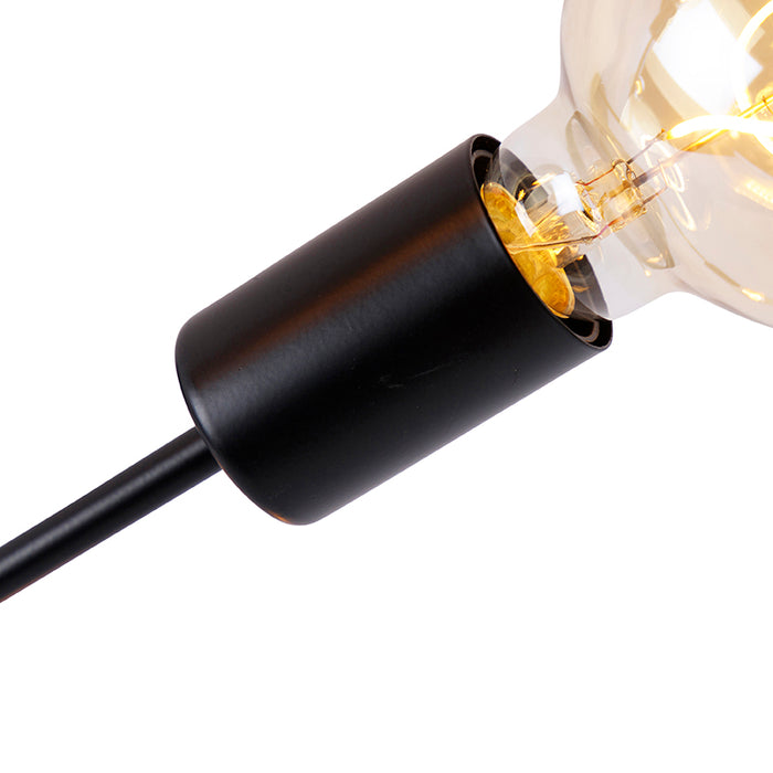 QAZQA Design plafondlamp zwart 5-lichts - Facile