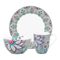 Pip Studio Flower Festival Ontbijtset - Set van 3 - Lichtblauw