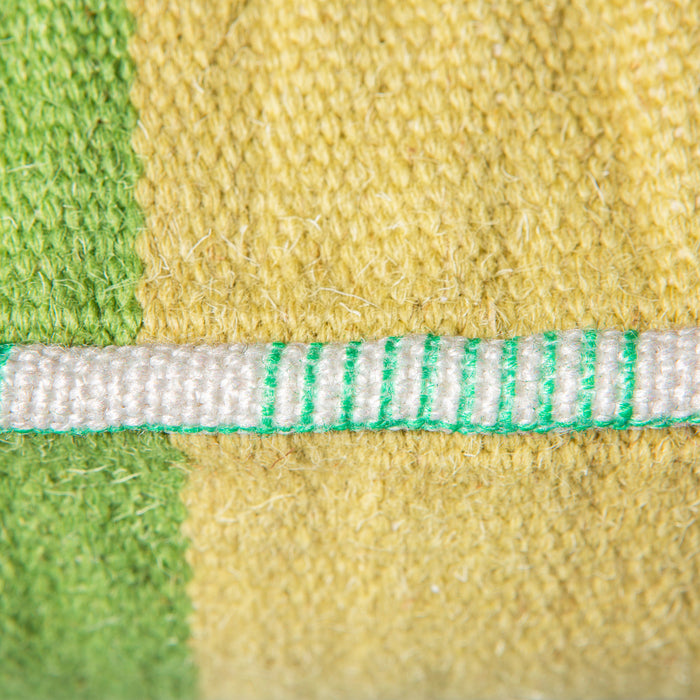HKliving Hand Woven Wool Sierkussen - green