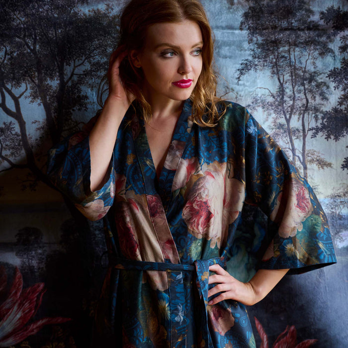 Essenza Jula Gallery of Roses Kimono XL - Blauw