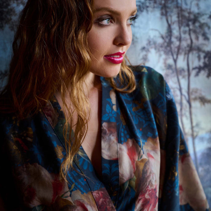 Essenza Jula Gallery of Roses Kimono XXL - Blauw